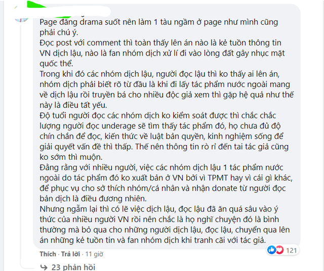 Quan điểm từ một độc giả theo dõi vụ việc