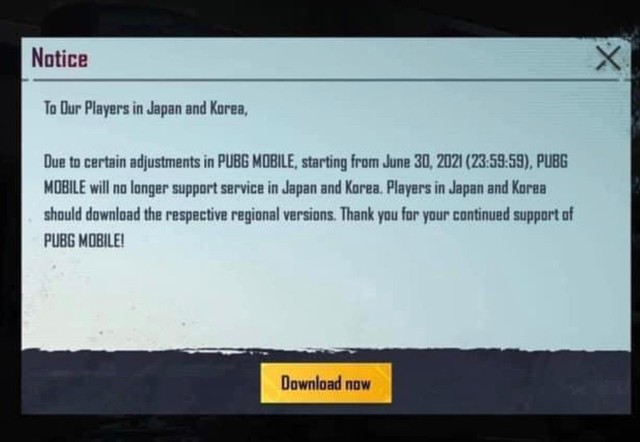 mobile - PUBG Mobile ra thông báo ngừng hỗ trợ dịch vụ Photo-1-16240020707691225353664