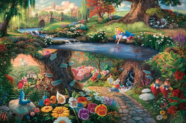 Đắm chìm trong thế giới thần tiên của phim hoạt hình Disney qua lăng kính của họa sĩ Thomas Kinkade - Ảnh 3.