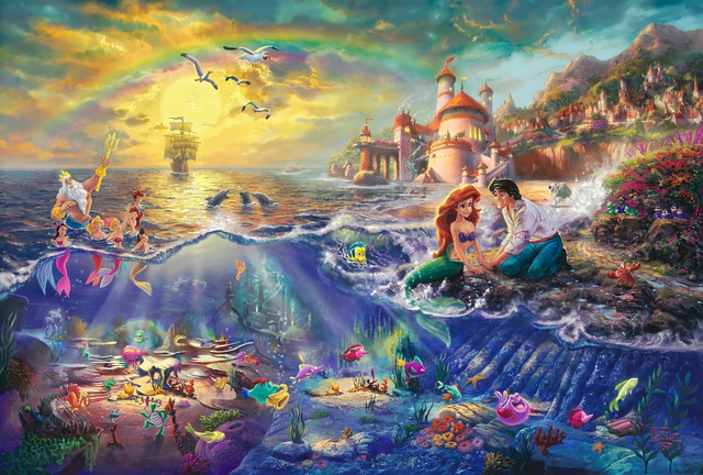 Đắm chìm trong thế giới thần tiên của phim hoạt hình Disney qua lăng kính của họa sĩ Thomas Kinkade - Ảnh 4.