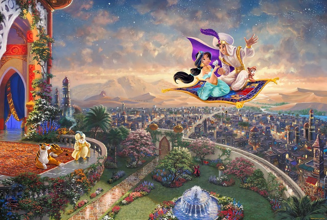 Đắm chìm trong thế giới thần tiên của phim hoạt hình Disney qua lăng kính của họa sĩ Thomas Kinkade - Ảnh 5.