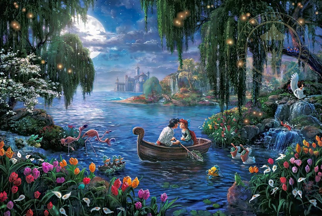 Đắm chìm trong thế giới thần tiên của phim hoạt hình Disney qua lăng kính của họa sĩ Thomas Kinkade - Ảnh 9.