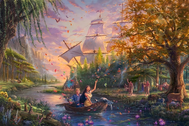 Đắm chìm trong thế giới thần tiên của phim hoạt hình Disney qua lăng kính của họa sĩ Thomas Kinkade - Ảnh 15.