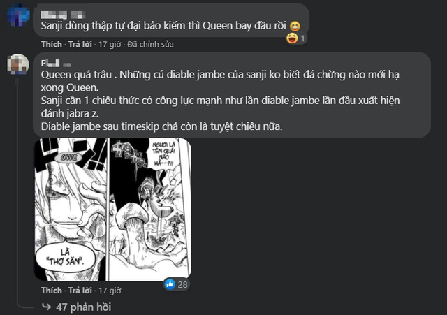 One Piece chap 1015: Khán giả mừng rớt nước mắt với những hình ảnh Sanji bán hành cho danh hài Queen - Ảnh 4.