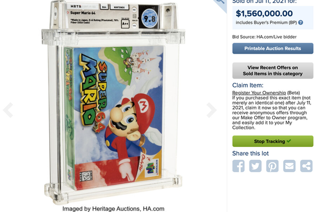Băng điện tử Super Mario 64 nguyên seal được bán với giá kỷ lục 1,5 triệu USD - Ảnh 1.