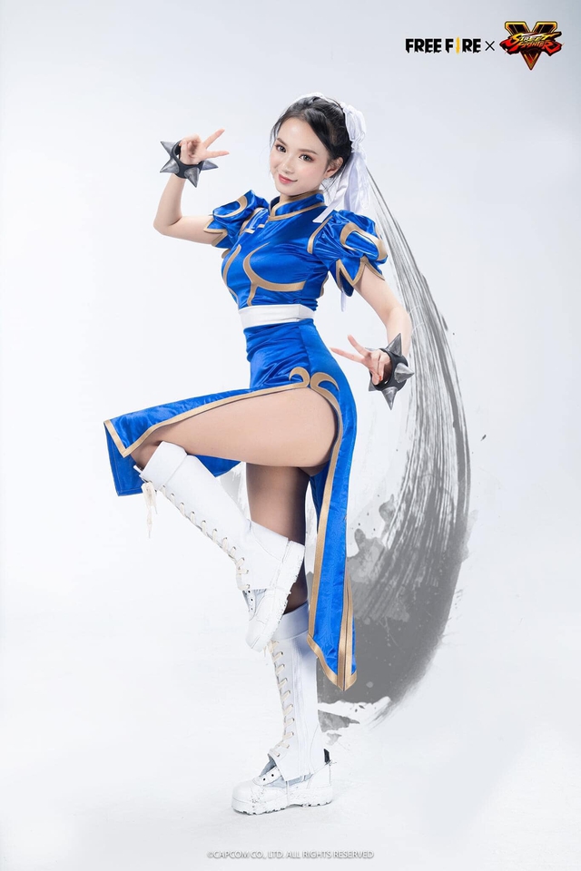 Cosplay nhân vật Street Fighter trong Free Fire, các hot girl Việt nóng bỏng và sexy với vòng 3 thu hút - Ảnh 4.