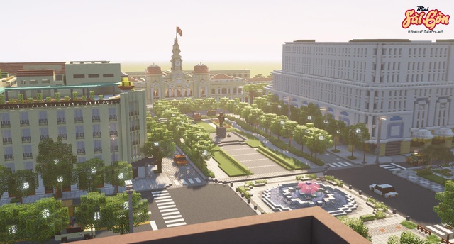 Game thủ tái hiện thành phố Hồ Chí Minh tươi đẹp trong tựa game Minecraft - Ảnh 1.