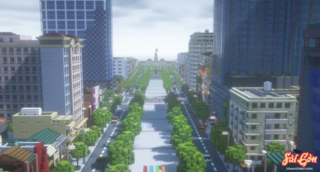 Game thủ tái hiện thành phố Hồ Chí Minh tươi đẹp trong tựa game Minecraft - Ảnh 2.