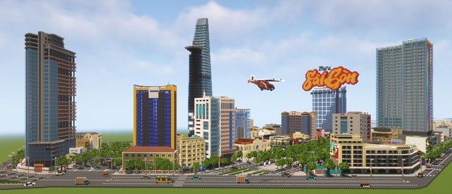 Game thủ tái hiện thành phố Hồ Chí Minh tươi đẹp trong tựa game Minecraft - Ảnh 3.