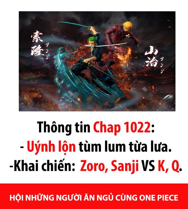 Spoil nhanh One Piece chap 1022: Sanji và Zoro hợp tác chiến đấu với King và Queen - Ảnh 1.