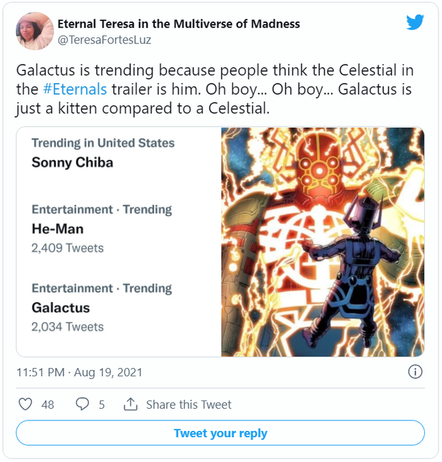 Fan phát cáu vì netizen nhầm lẫn Celestial thành Galactus trong trailer mới của Eternals - Ảnh 9.