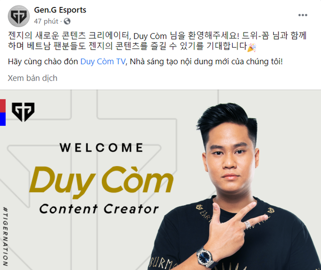 LMHT: Streamer Duy Còm chính thức đầu quân cho Gen.G Esports - Ảnh 1