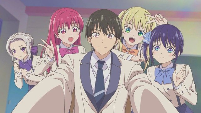 Các fan anime đã tìm ra chàng trai vàng trong làng tán gái, bỏ tình đơn phương được 4 cô xinh đẹp yêu cùng một lúc - Ảnh 1.