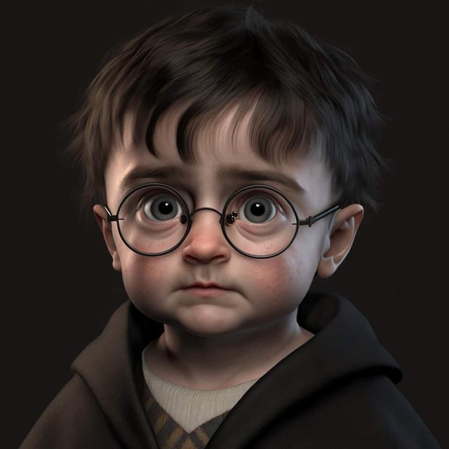 When the Harry Potter characters turned into babies: Dumbledore was funny, the villain was much more adorable - Photo 2.