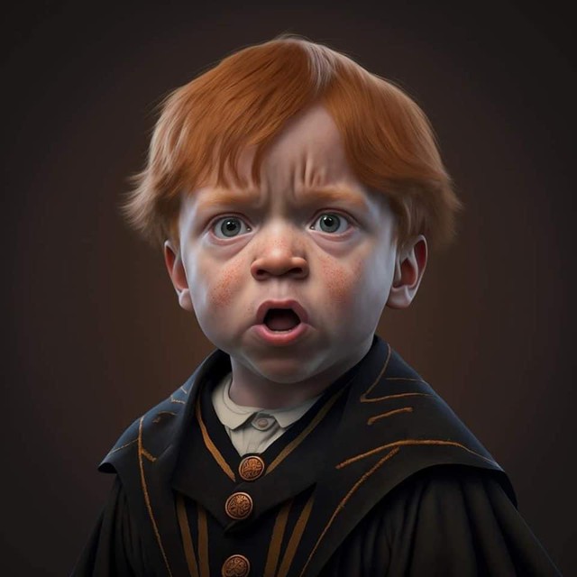 When the Harry Potter characters turned into a baby: Dumbledore was funny, the villain was much more adorable - Photo 3.