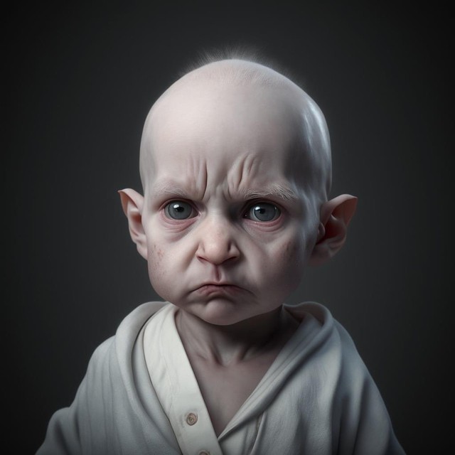 When the Harry Potter characters turned into babies: Dumbledore was funny, the villain was much more adorable - Photo 13.