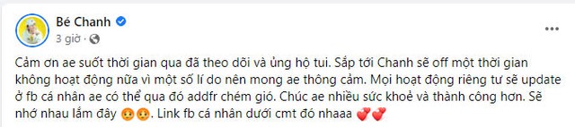 Bé Chanh gây sốc với tuyên bố “không hoạt động nữa” và đóng Fanpage, vì sai lầm mà bay luôn sự nghiệp - Ảnh 1.