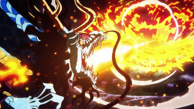 Hình ảnh Hỏa Vân do Kaido tạo ra có màu tím, anime One Piece thêm một lần nữa lại xuất hiện chi tiết quá màu mè - Ảnh 5.