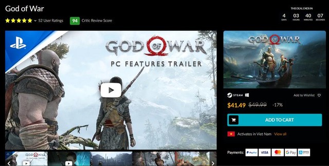 Vừa ra mắt được 1 tháng, God of War 2018 PC đã được giảm giá cực mạnh - Ảnh 1.