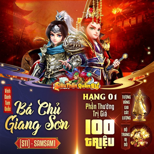 Siêu Thần Quân Sư công bố giải thưởng đua Top, chơi lớn tặng cả khối vàng cho game thủ, bonus thêm all server còn chưa hết quà - Ảnh 1.