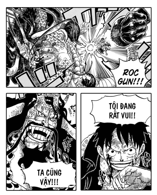 One Piece chap 1045: Luffy đấm vào mặt Kaido rồi hỏi có vui không khiến netizen bàn luận sôi nổi - Ảnh 2.