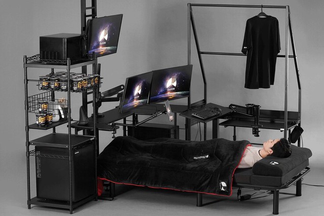 Ra mắt chiếc giường gaming phù hợp với game thủ ở nhà trọ, tận dụng tối đa diện tích, giá thành “bình dân” - Ảnh 1.