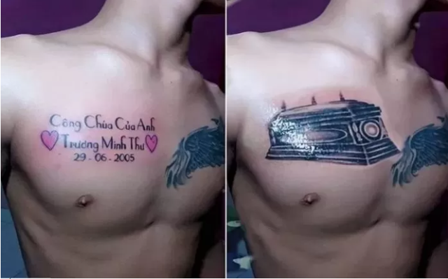 Accidentally tattooing his girlfriend's face on his body and then breaking up, the young man had a super cool treatment that made fans only admire his infinite IQ - Photo 4.