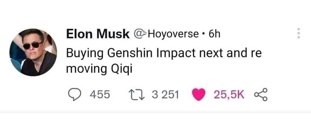 Sau khi đồng ý mua Twitter, Elon Musk bất ngờ được game thủ gợi ý mua lại Genshin Impact, DOTA 2 - Ảnh 4.