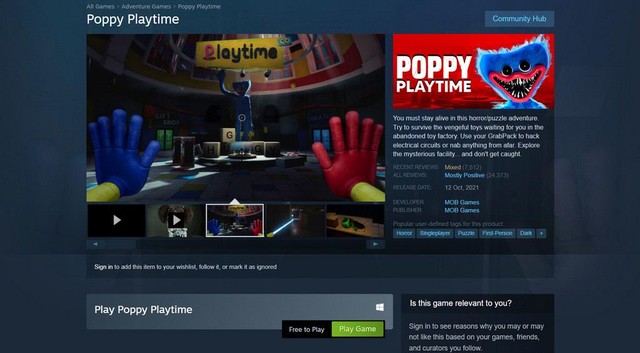 Chỉ 1 click, nhận ngay game kịnh di Poppy Playtime đang miễn phí trên Steam - Ảnh 2.