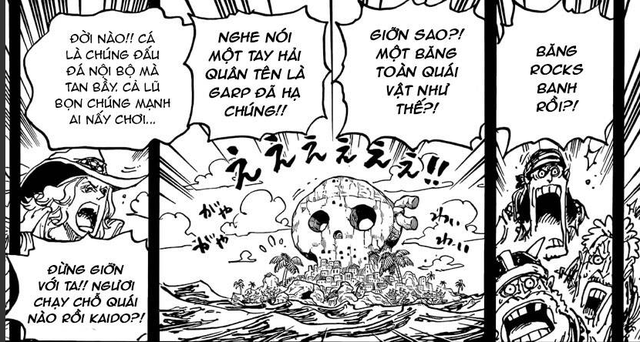 Fan One Piece ca ngợi sức mạnh của ông nội Luffy sau khi Garp được nhắc đến qua đoạn hồi tưởng của Kaido
