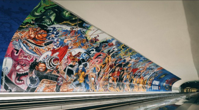 As the first manga to reach sales of 30 million copies in France, a huge One Piece painting appeared in Paris - Photo 3.