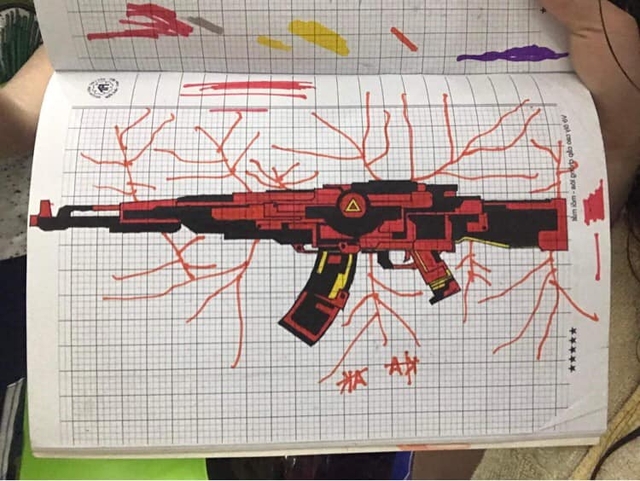Too passionate, elementary school gamers draw notebooks and get bitter results, it's true that 