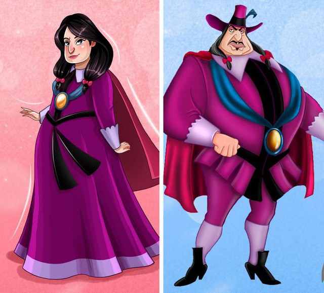 16 nhân vật phản diện nam trong hoạt hình Disney hóa thiếu nữ mong manh khi chuyển đổi giới tính - Ảnh 5.