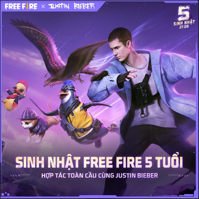 Free Fire hợp tác với Justin Bieber, trước đó thì Ronaldo được lên hẳn chương trình VTV nói về tựa game này - Ảnh 1.
