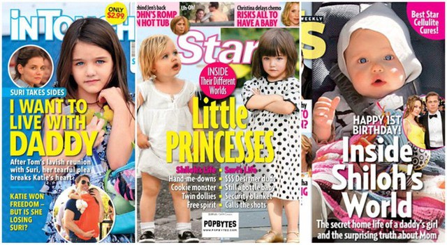 Examining the Hollywood star potential of Shiloh and Suri - daughters of Angelina Jolie and Katie Holmes - Photo 3.