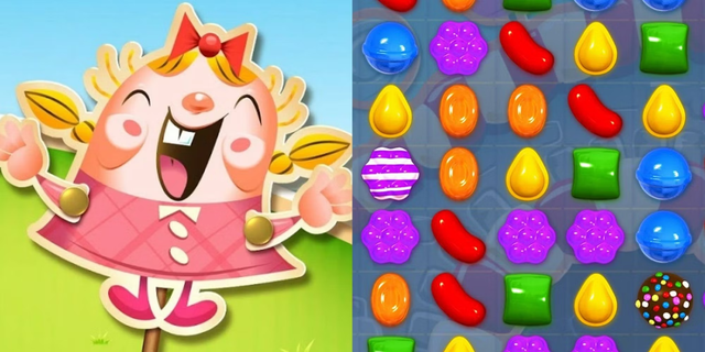Các ảnh thẻ trên bất ngờ bị lồng ghép vào tựa game Candy Crush Saga nổi tiếng