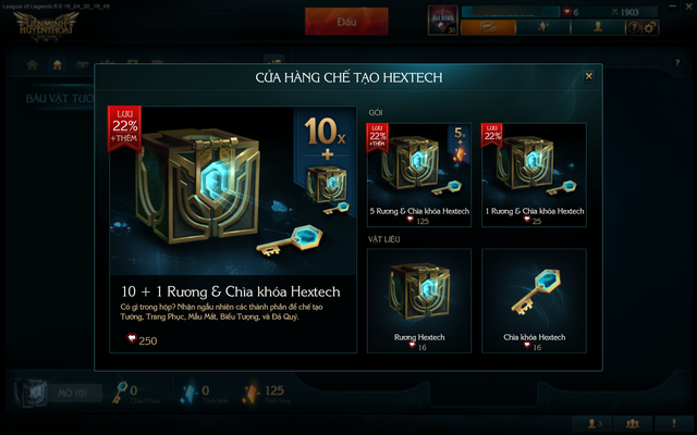 Chế Tạo Hextech từng rất được game thủ yêu thích khi quà tặng là rất nhiều và rất giá trị