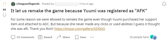 Một người chơi phát hiện Riot sẽ xử phạt nếu AFK bằng Yuumi