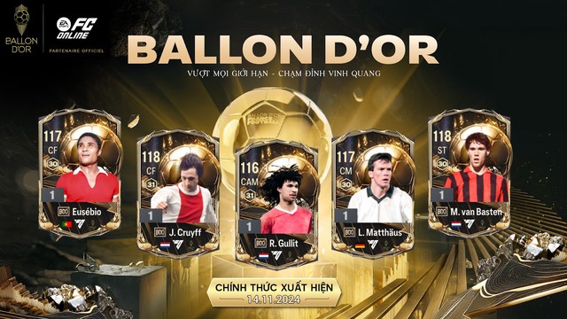 FC Online tung dòng thẻ Ballon d’Or tôn vinh dàn huyền thoại bóng đá thế giới- Ảnh 1.