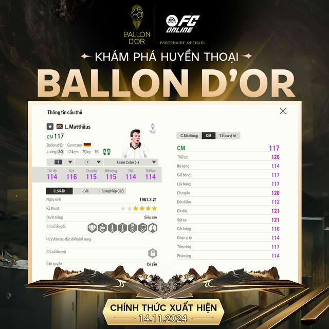 FC Online tung dòng thẻ Ballon d’Or tôn vinh dàn huyền thoại bóng đá thế giới- Ảnh 9.