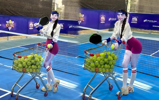 Khoe đường cong trên sân Pickleball, cô gái nhận chỉ trích, bình luận kém duyên- Ảnh 2.