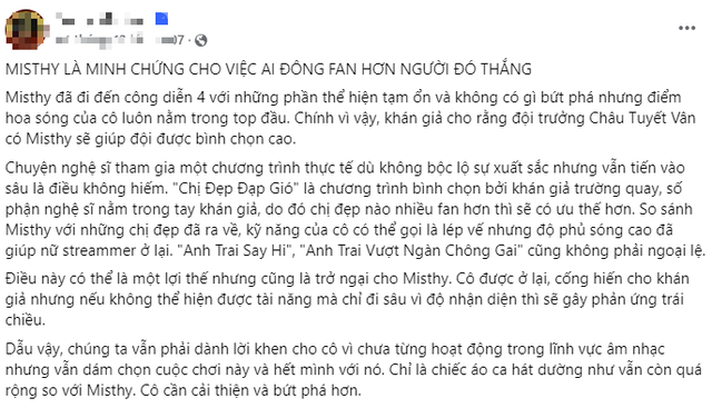 MisThy bất ngờ trở thành chủ đề gây tranh cãi, nhận cả bình luận kém duyên- Ảnh 3.