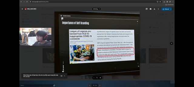 Hình ảnh từ kênh stream của tuyển thủ Crazyguy cho thấy Riot đưa trường hợp của Zeros vào mục quy tắc ứng xử cho tuyển thủ trong việc xây dựng thương hiệu cá nhân
