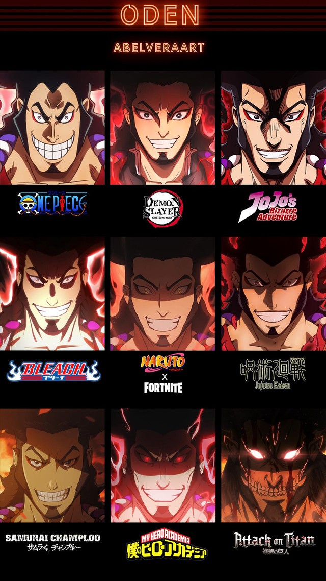 Dàn nhân vật One Piece và Jujutsu Kaisen biến hóa khác lạ theo 9 phong cách của các anime khác - Ảnh 3.