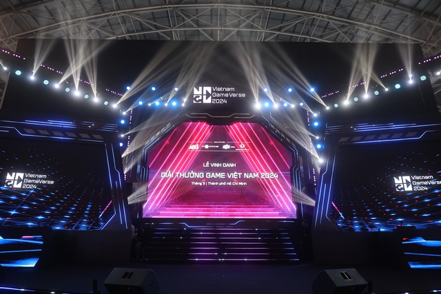 Sân khấu nơi diễn ra sự kiện Vietnam Game Awards 2024