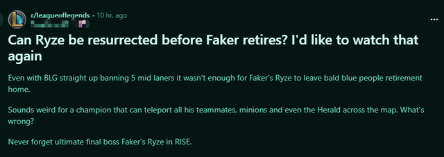 Cộng đồng khẩn thiết yêu cầu Riot “hồi sinh” tướng biểu tượng của Faker giữa dòng sự kiện Hall of Legends- Ảnh 5.