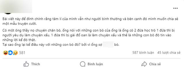 Bài đăng gây tranh cãi của F.