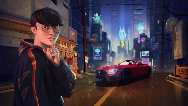 Faker được nhận một chiếc Mercedes thiết kế riêng trong dịp gia nhập Hall of Legends