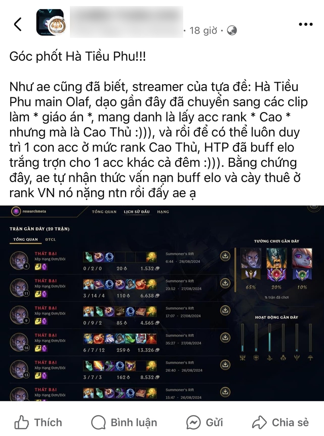 Nam streamer bị phốt 