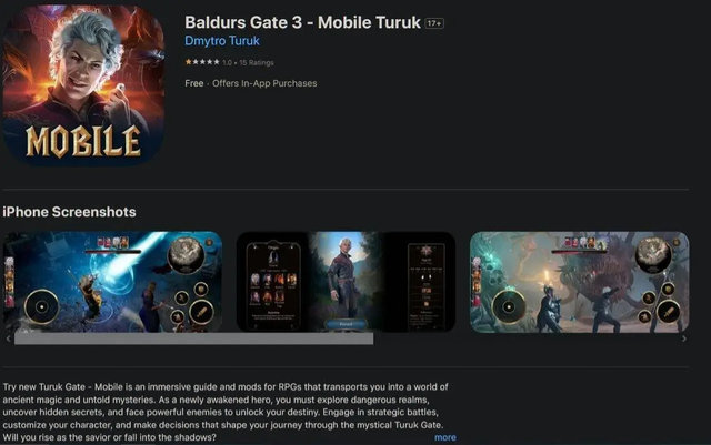 Xuất hiện một phiên bản game di động lấy tên Baldur's Gate 3, game thủ cần hết sức cảnh giác- Ảnh 2.